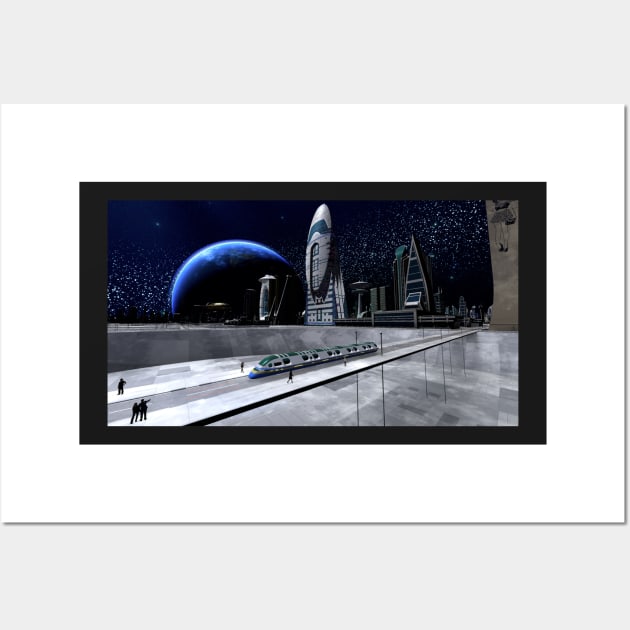 Mono Shuttle Luna Platform Wall Art by AlienVisitor